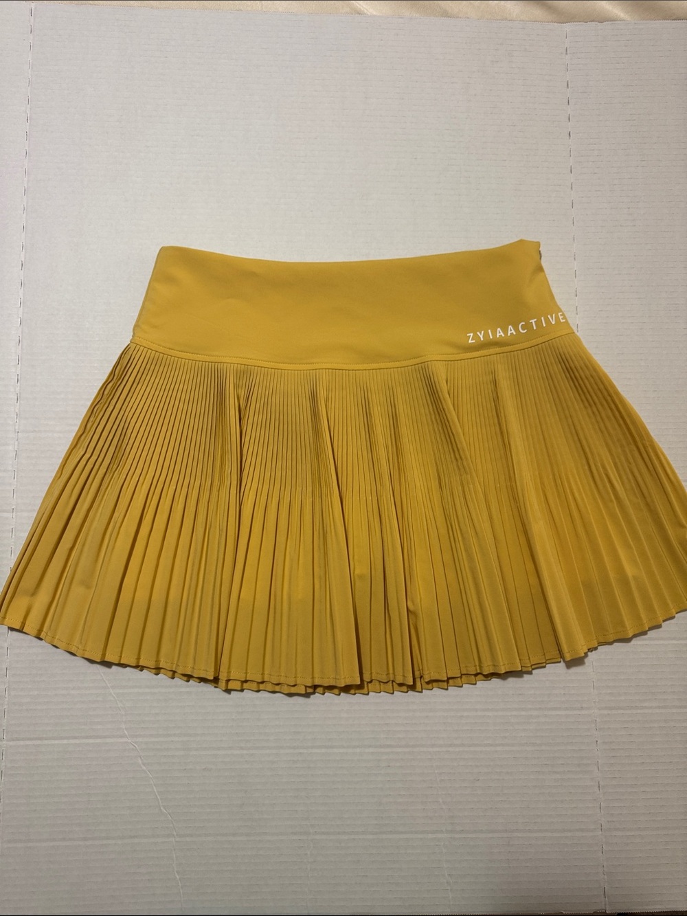 Zyia Active Swing Skirt Women's Pleated in Mustard 177